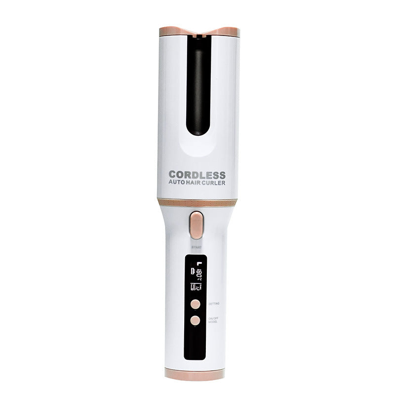 PowerCurl Cordless Auto Curling Iron | 5200mAh Battery | Wet & Dry | 1-Min Styling – Fericire