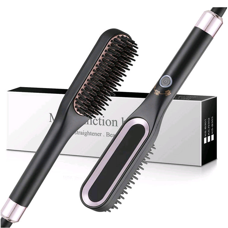 Sleek & Silk Mini Hair Straightener Comb | Tourmaline Ceramic | Wet & Dry | Travel-Ready – Fericire
