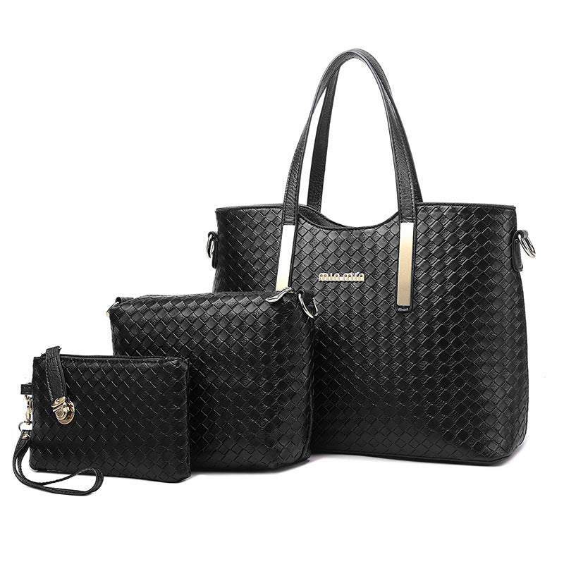 Maison Trio Leather Bag Collection – 3-Piece Tote, Shoulder Bag & Clutch Set | Fericire