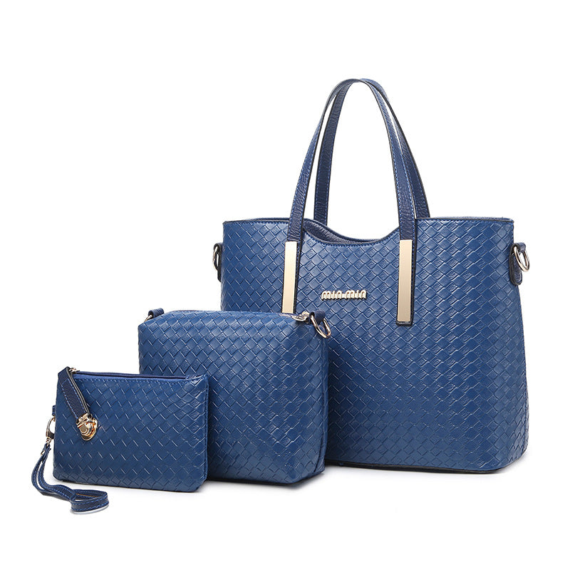 Maison Trio Leather Bag Collection – 3-Piece Tote, Shoulder Bag & Clutch Set | Fericire