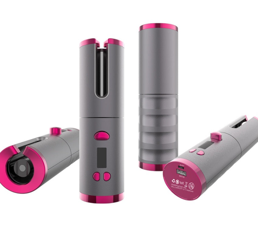 FreeCurl USB Rechargeable Curling Iron | 6 Temps | 6 Timers | Voice Prompt | 8 Colors – Fericire