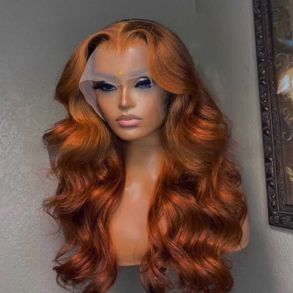 Spice & Silk Ginger Body Wave Wig | 13x4 HD Lace Front | 100% Human Hair – Fericire