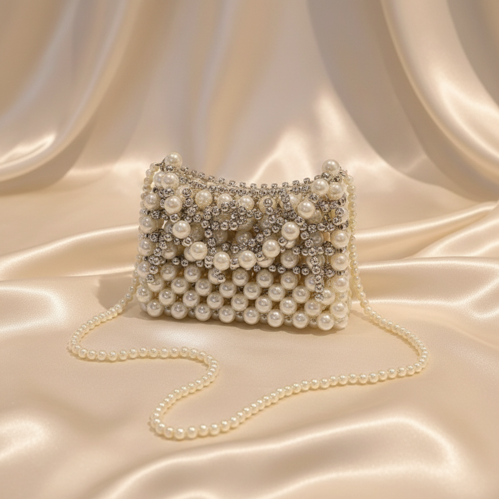 Luxury Pearl Beaded Bag – Bridal Gift Presentation