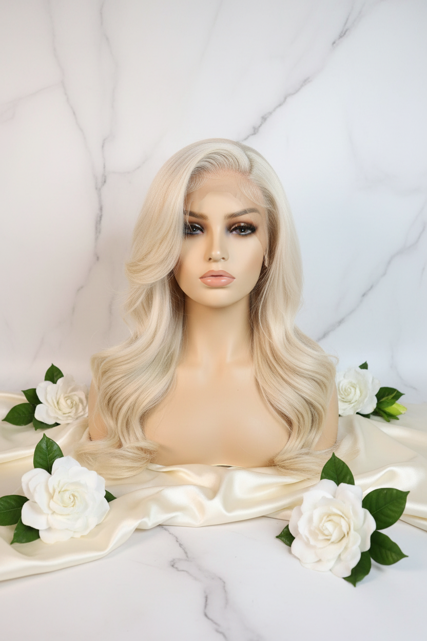 Platinum Blonde 613 Wig - Luxury Marble Editorial