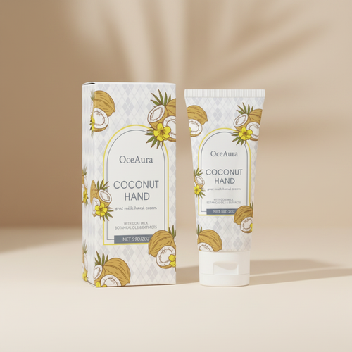 OceAura coconut hand cream cinematic Vogue natural beauty campaign
