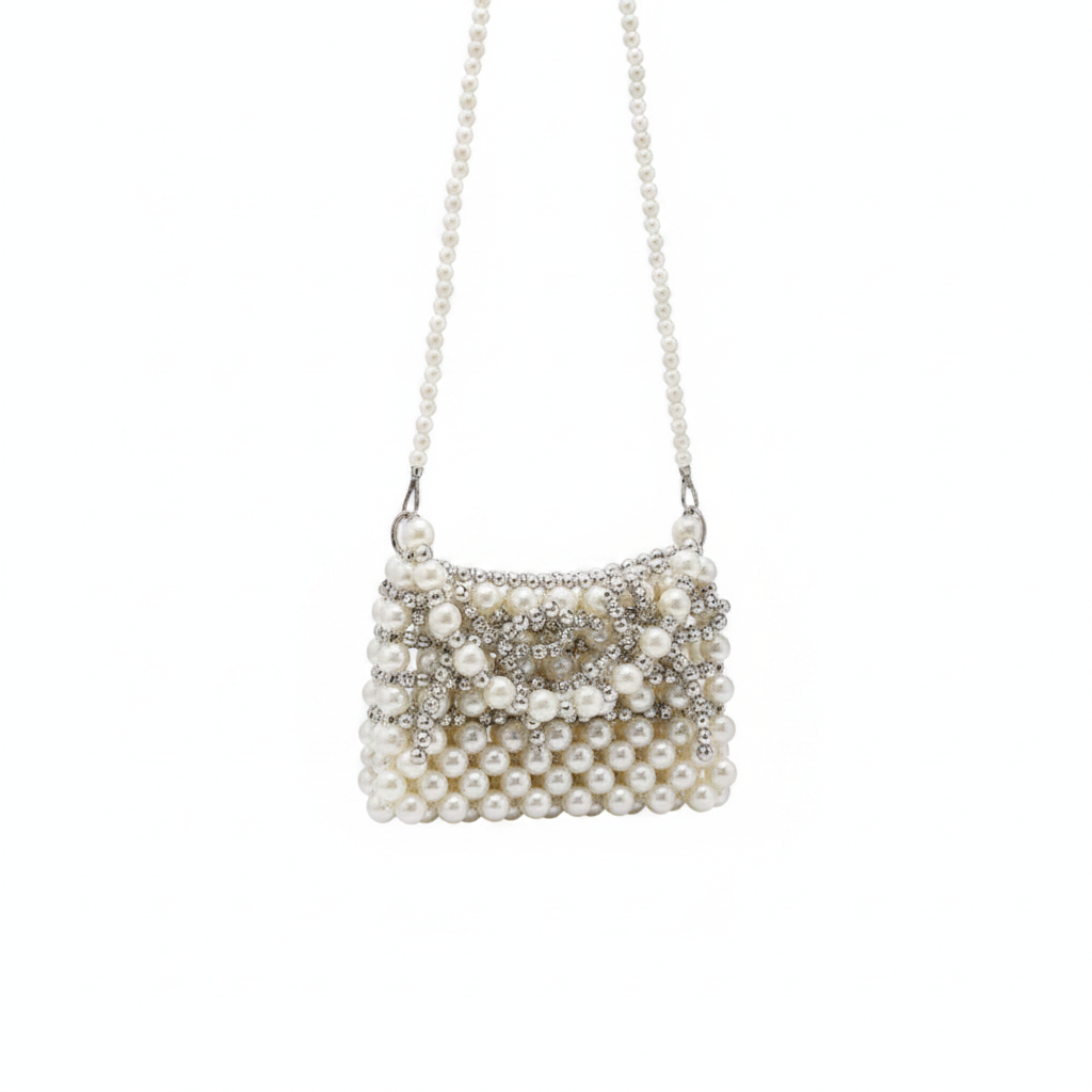 Luxury Pearl Beaded Bag – Hero Studio Shot