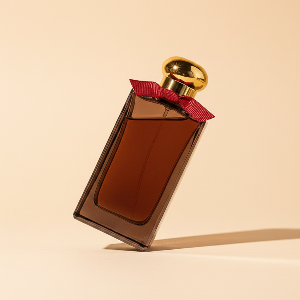 Wind Hibiscus perfume bottle 45 degree angle view