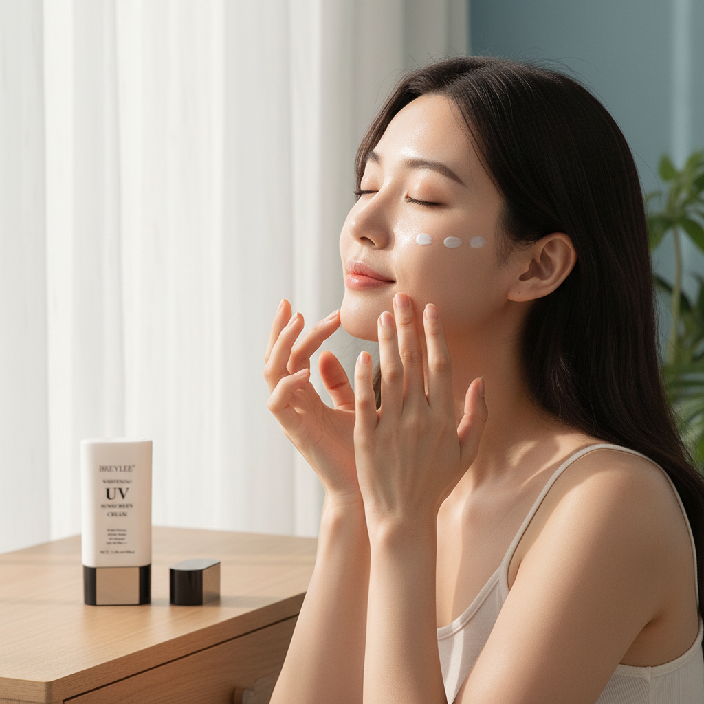 BREYLEE UV Sunscreen Cream - Lifestyle Application Shot