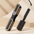 Black gold hair straightening brush cinematic campaign